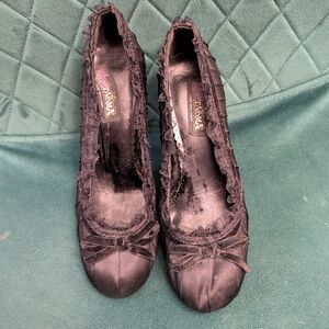 Funtasma Black Ruffled Heels